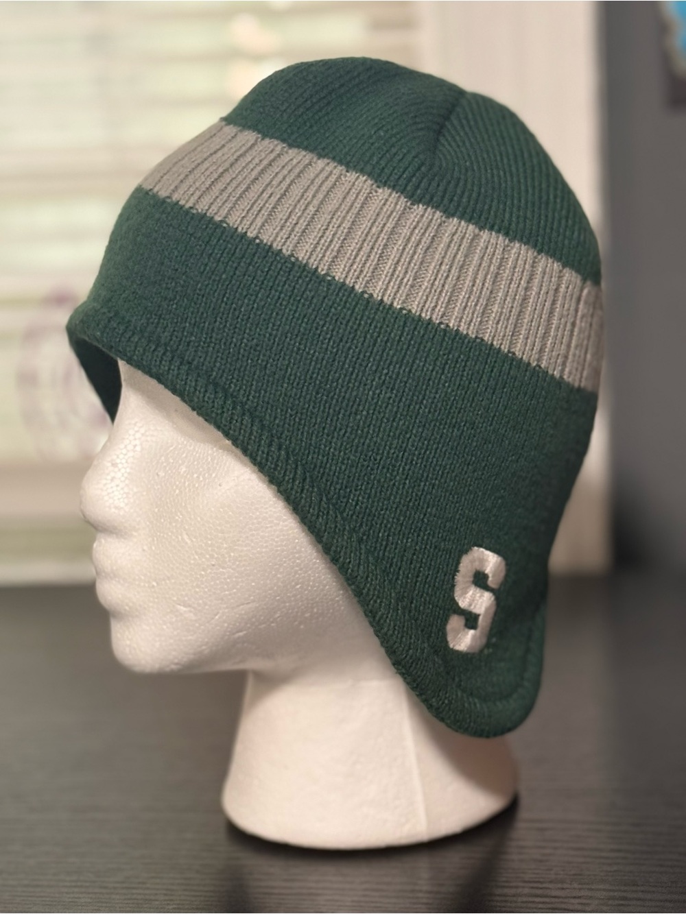 Vintage 90’s Nike Michigan State Spartans MSU Pilot Cap Beanie/Earflap Beanie